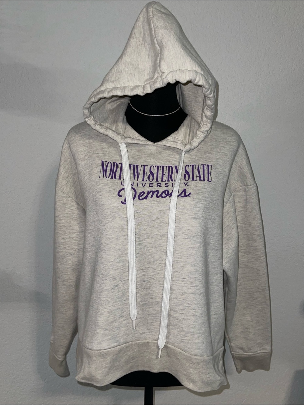 Northwestern State University Demons Light Gray Pullover Hoodie
